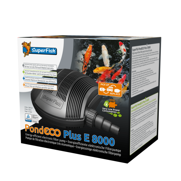 EXLECO Super ECO Pompe de Bassin Exterieur, Pompe de Filtration, Basse  Consommation, Pompe Bassin Poisson Oase, Pompe Ruisseau, avec Axe en  Céramique, Reglable Pompe pour Fontaine, Cascade 4500L/H 30W : :  Jardin