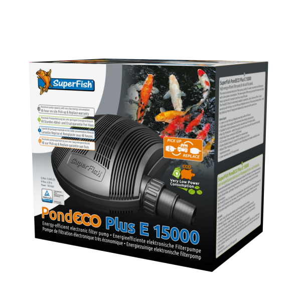 Pompe pour bassin ECO XOE 10000 seulement 63 Watts