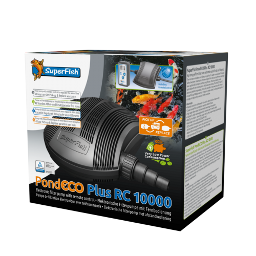 Bassin de jardin : Pond Eco Plus RC 10000 variateur (4500 à 9200 L/H), Pompes Superfish