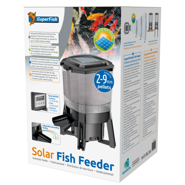 Bassin de jardin : Distributeur nourriture SOLAR FISH FEEDER, Distributeur automatique