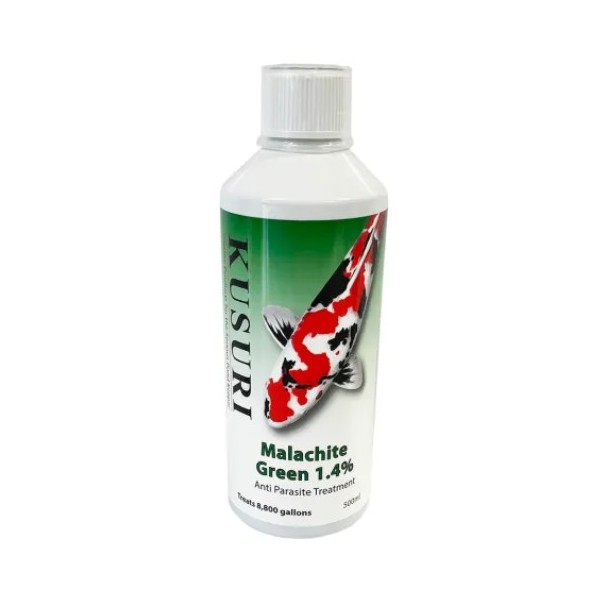 Bassin de jardin : KUSURI VERT MALACHITE 1.4 % 500 ML (33m3), Traitements Kusuri