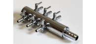 Bassin de jardin : RÉPARTITEUR 6 VOIES EN INOX (entrée 8mm), Raccords tuyaux pompe à air