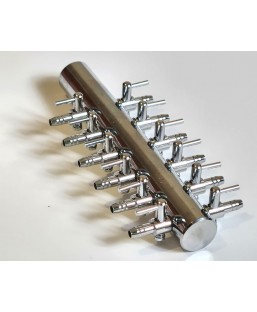 Bassin de jardin : RÉPARTITEUR 12 VOIES EN INOX, Raccords tuyaux pompe à air