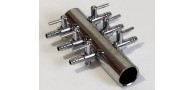 Bassin de jardin : Répartiteur 6 voies en inox, Raccords tuyaux pompe à air