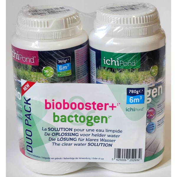 Bassin de jardin : Duo Pack Biobooster 6000 + Bactogen 12000, Traitement Aquatic Science