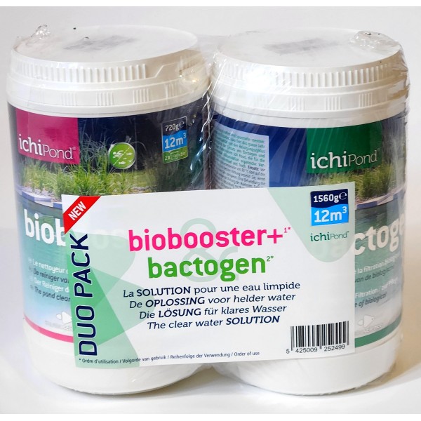 Bassin de jardin : Duo Pack Biobooster 12000 + Bactogen 24000, Traitement Aquatic Science