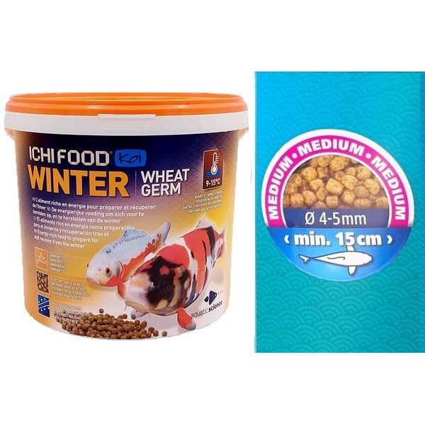 Bassin de jardin : ICHIFOOD WINTER 4KG MEDIUM COULANT, Fin de série