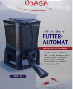 Bassin de jardin : OSAGA solar automatique fish feeder, Distributeur automatique