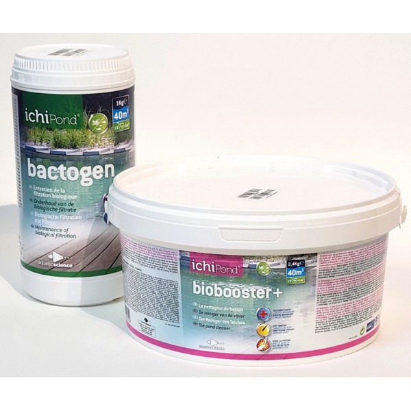 Bassin de jardin : Bactogen 40000 + biobooster 40000, Traitement Aquatic Science