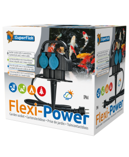 Bassin de jardin : FLEXI POWER RALLONGE 4 PRISES 5 MTR, Multi-prises