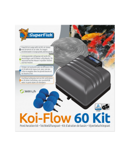 Bassin de jardin : KIT COMPLET Koi-Flow 60 (3600L/H), Pompe à air bassin