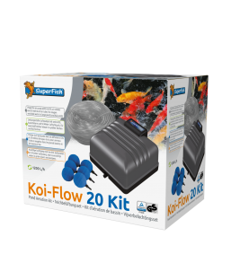 Bassin de jardin : KIT COMPLET Koi-Flow 20 (1200L/H), Pompe à air bassin