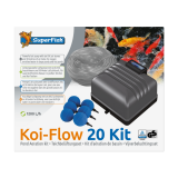 Bassin de jardin : KIT COMPLET Koi-Flow 20 (1200L/H), Pompe à air bassin