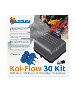 Bassin de jardin : KIT COMPLET Koi-Flow 30 (1800L/H), Pompe à air bassin