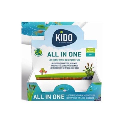 Bassin de jardin : KIDO All In One - BioActif - Galet effervescent 250g (5m3), Traitement KIDO