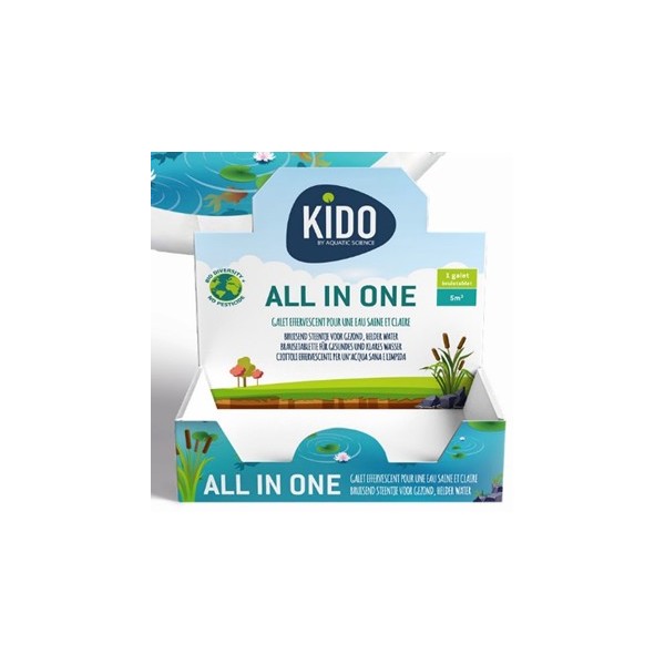 Bassin de jardin : KIDO All In One - BioActif - Galet effervescent 250g (5m3), Traitement KIDO