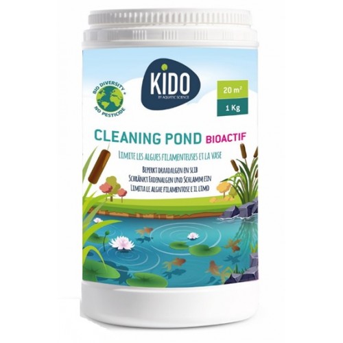 Bassin de jardin : KIDO anti-algues Cleaning Pond 1kg- BioActif (20m2), Traitement KIDO