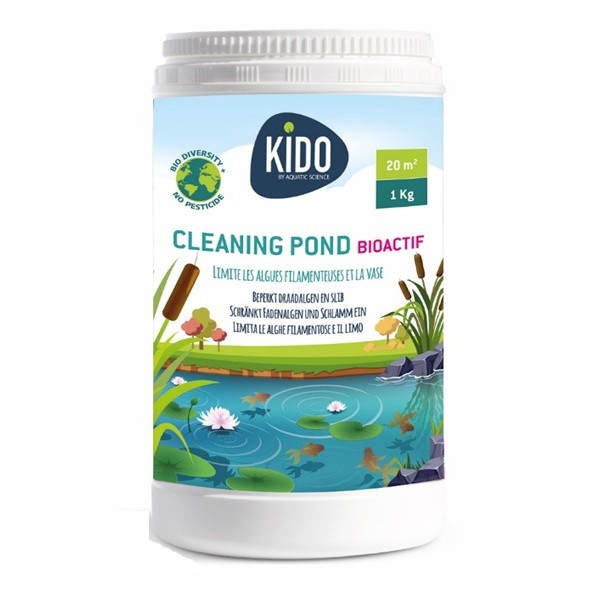 Bassin de jardin : KIDO anti-algues Cleaning Pond 1kg- BioActif (20m2), Traitement KIDO