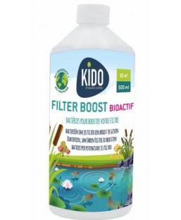 Bassin de jardin : KIDO Bactéries Filter Boost 500 ml- BioActif (10m3), Traitement KIDO