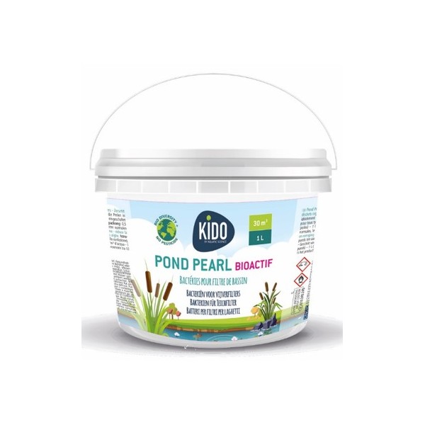 Bassin de jardin : KIDO Bactéries Pond Pearl 1000 ml- BioActif (30m3), Bactéries