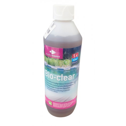 Bassin de jardin : BIO-CLEAR eaux troubles 500ml, Traitement Aquatic Science