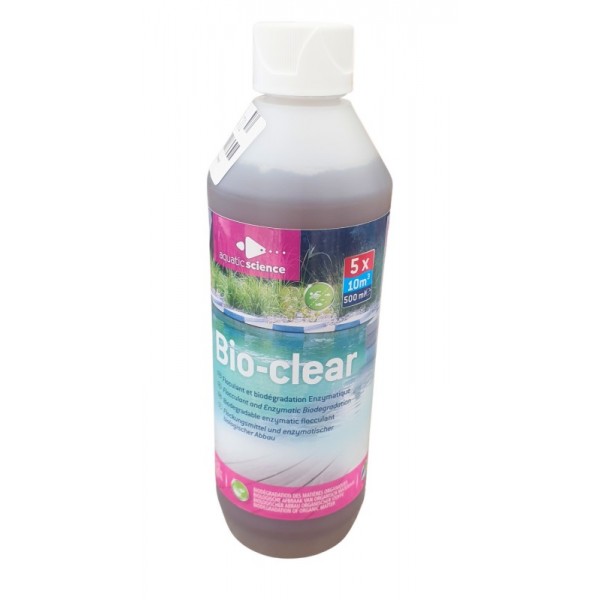 Bassin de jardin : BIO-CLEAR eaux troubles 500ml, Traitement Aquatic Science