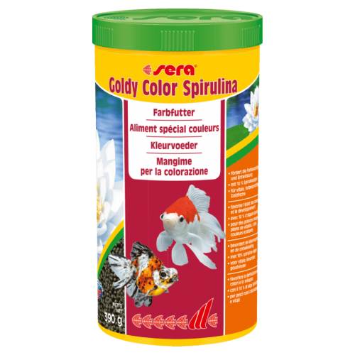 Bassin de jardin : SERA POND GOLDY COLOR SPIRULINA 1 LITRE (390g), Nourriture Serapond