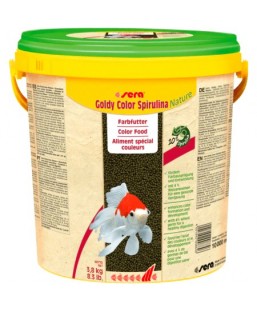 Bassin de jardin : SERA POND GOLDY COLOR SPIRULINA 10 LITRES (3.8kG), Nourriture Serapond