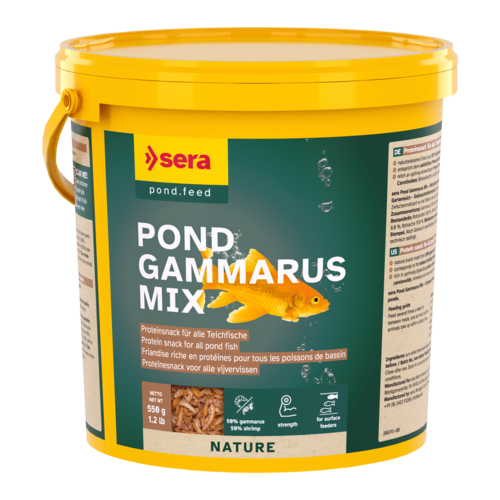 Bassin de jardin : SeraPOND GAMMARUS MIX 3.8L (550g), Nourriture Serapond