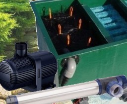 Kit Filtre Pression Bassin UV 36W, Bactéries, Pompe, Tuyau 40000 L.  Filtration complète bassin de jardin - Le Poisson Qui Jardine